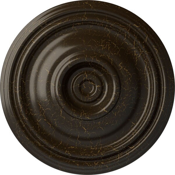 Ekena Millwork Traditional Ceiling Medallion (Fits Canopies up to 4"), 14 3/4"OD x 1 3/4"P, Stone Hearth Crackle CM14TRSHC - main